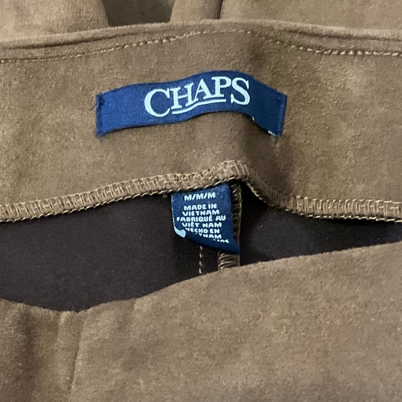 Chaps faux suede leggings. Size Medium - Picture 3 of 4